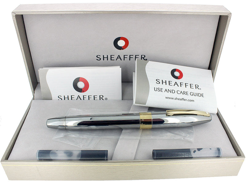 SHEAFFER LEGACY 2 GUNMETAL GRAY FOUNTAIN PEN 18K MED NIB MINT IN BOX NEVER INKED OFFERED BY ANTIQUE DIGGER