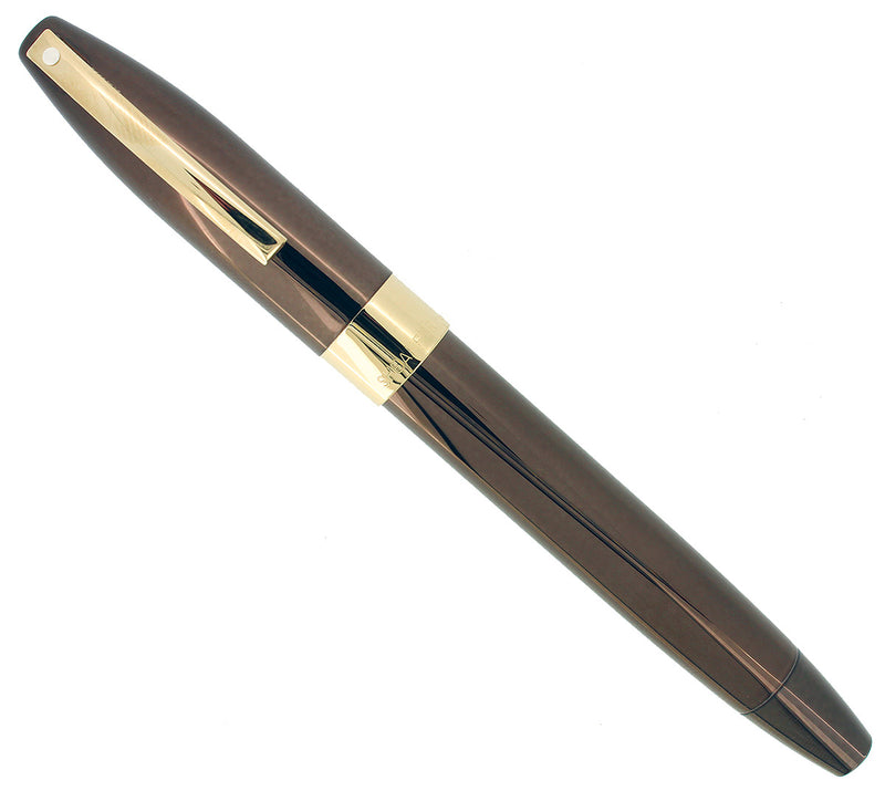 SHEAFFER LEGACY 2 POLISHED COPPER W/ 23K GOLD TRIM ROLLERBALL PEN NOS UNUSED OFFERED BY ANTIQUE DIGGER