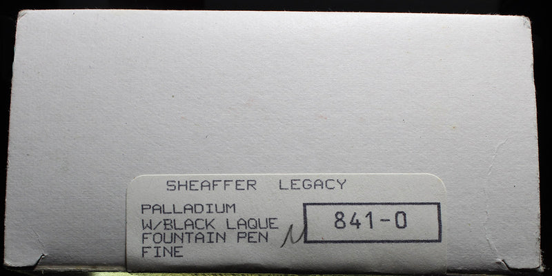 SHEAFFER LEGACY FOUNTAIN PEN PALLADIUM CAP 18K FINE NIB MINT IN BOX, NEVER INKED OFFERED BY ANTIQUE DIGGER
