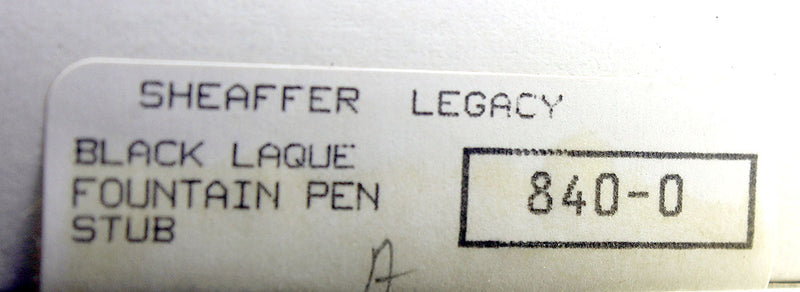 SHEAFFER LEGACY BLACK LAQUE FOUNTAIN PEN 18K SIGNATURE STUB NIB NEVER INKED NOS OFFERED BY ANTIQUE DIGGER