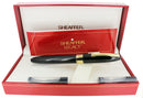 SHEAFFER LEGACY BLACK LAQUE FOUNTAIN PEN 18K SIGNATURE STUB NIB NEVER INKED NOS OFFERED BY ANTIQUE DIGGER