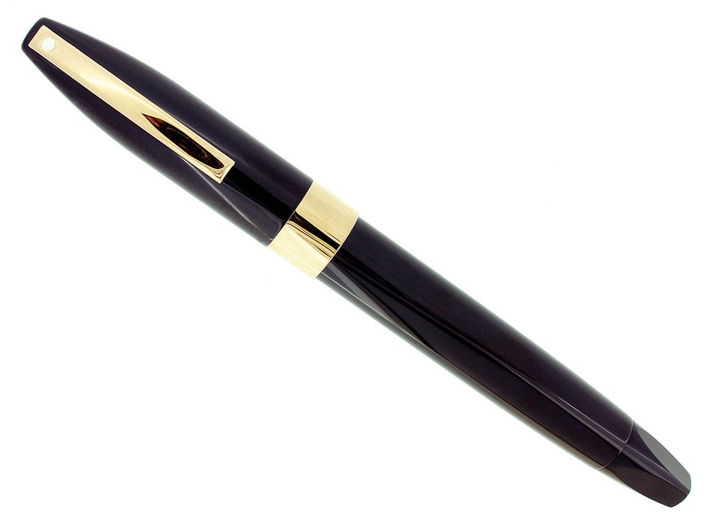 SHEAFFER LEGACY BLACK LAQUE FOUNTAIN PEN 18K SIGNATURE STUB NIB NEVER INKED NOS OFFERED BY ANTIQUE DIGGER