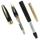 SHEAFFER LEGACY 1 BLACK LAQUE GOLD TRIM 18K BROAD NIB FOUNTAIN PEN OFFERED BY ANTIQUE DIGGER