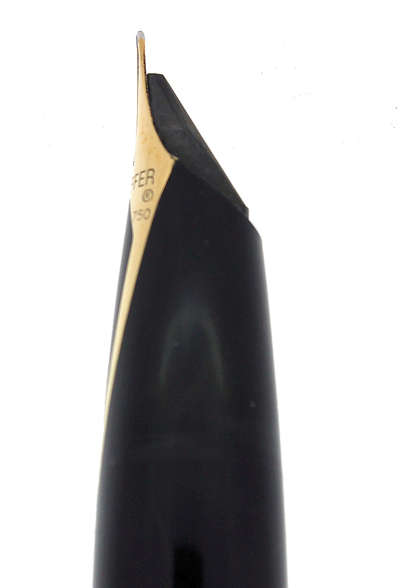 SHEAFFER LEGACY BLACK LAQUE GOLD TRIM 18K BROAD NIB FOUNTAIN PEN