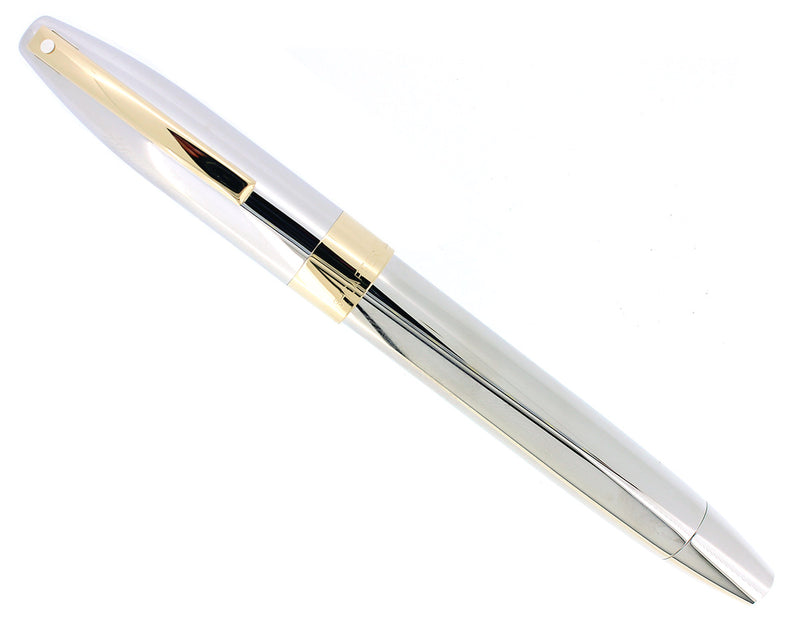 SHEAFFER LEGACY 2 POLISHED PALLADIUM W/ 23K GOLD TRIM ROLLERBALL PEN NOS UNUSED OFFERED BY ANTIQUE DIGGER
