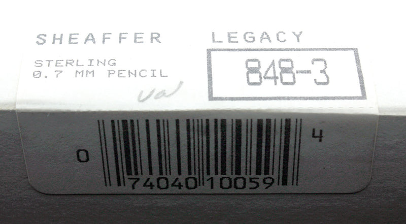 C1997 SHEAFFER LEGACY STERLING PENCIL BARLEYCORN PATTERN NEVER USED MINT IN BOX OFFERED BY ANTIQUE DIGGER