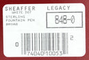 CIRCA 1997 SHEAFFER LEGACY STERLING FOUNTAIN PEN BARLEYCORN 18K BROAD NIB NEVER INKED OFFERED BY ANTIQUE DIGGER