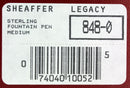 CIRCA 1997 SHEAFFER LEGACY STERLING FOUNTAIN PEN BARLEYCORN 18K MEDIUM NIB NEVER INKED OFFERED BY ANTIQUE DIGGER