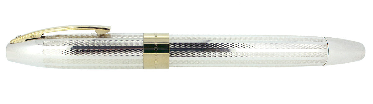 CIRCA 1997 SHEAFFER LEGACY STERLING FOUNTAIN PEN BARLEYCORN 18K
