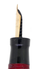 C1928 SHEAFFER SENIOR FLATTOP CHERRY RED SERVICE LOANER FOUNTAIN PEN RESTORED OFFERED BY ANTIQUE DIGGER