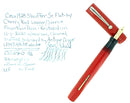 C1928 SHEAFFER SENIOR FLATTOP CHERRY RED SERVICE LOANER FOUNTAIN PEN RESTORED OFFERED BY ANTIQUE DIGGER