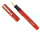 C1928 SHEAFFER SENIOR FLATTOP CHERRY RED SERVICE LOANER FOUNTAIN PEN RESTORED OFFERED BY ANTIQUE DIGGER