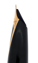 C1995 SHEAFFER LEGACY BLACK LAQUE GOLD PLATE FOUNTAIN PEN 18K STUB NIB W/ BOX OFFERED BY ANTIQUE DIGGER