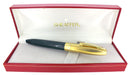 C1995 SHEAFFER LEGACY BLACK LAQUE GOLD PLATE FOUNTAIN PEN 18K STUB NIB W/ BOX OFFERED BY ANTIQUE DIGGER