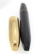 CIRCA 1995 SHEAFFER LEGACY BRUSHED GOLD BLACK LAQUE 18K RIGHT OBLIQUE NIB FOUNTAIN PEN OFFERED BY ANTIQUE DIGGER