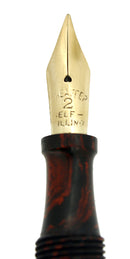 RARE CIRCA 1917 SHEAFFER MOTTLED HARD RUBBER SELF-FILLING FOUNTAIN PEN BIG S IMPRINT OFFERED BY ANTIQUE DIGGER