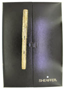 1992 SHEAFFER NOSTALGIA VERMEIL STERLING FLORAL ETCHED 18K XF NIB FOUNTAIN PEN MINT OFFERED BY ANTIQUE DIGGER