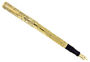 1992 SHEAFFER NOSTALGIA VERMEIL STERLING FLORAL ETCHED 18K XF NIB FOUNTAIN PEN MINT OFFERED BY ANTIQUE DIGGER