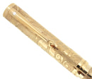 1992 SHEAFFER NOSTALGIA VERMEIL STERLING FLORAL ETCHED 18K XF NIB FOUNTAIN PEN MINT OFFERED BY ANTIQUE DIGGER