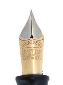 CIRCA 1938 SHEAFFER OVERSIZE JET BLACK BALANCE FOUNTAIN PEN PLUNGER FILL RESTORED OFFERED BY ANTIQUE DIGGER