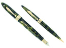 C1932 SHEAFFER OVERSIZED BALANCE MARINE GREEN AUTOGRAPH FOUNTAIN PEN PENCIL SET OFFERED BY ANTIQUE DIGGER