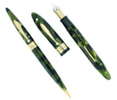 C1932 SHEAFFER OVERSIZED BALANCE MARINE GREEN AUTOGRAPH FOUNTAIN PEN PENCIL SET OFFERED BY ANTIQUE DIGGER