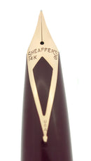 CIRCA 1959 SHEAFFER BURGUNDY PFM III SNORKEL FOUNTAIN PEN RESTORED OFFERED BY ANTIQUE DIGGER