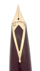 C1959 SHEAFFER BURGUNDY PFM III SNORKEL FINE NIB FOUNTAIN PEN RESTORED