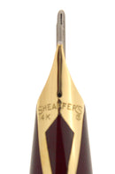 CIRCA 1959 SHEAFFER BURGUNDY PFM III SNORKEL FOUNTAIN PEN RESTORED OFFERED BY ANTIQUE DIGGER