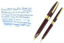 1960s SHEAFFER BURGUNDY PFM III PEN FOR MEN FOUNTAIN PEN & PENCIL NIB RESTORED OFFERED BY ANTIQUE DIGGER