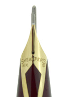 1960s SHEAFFER BURGUNDY PFM III PEN FOR MEN FOUNTAIN PEN & PENCIL NIB RESTORED OFFERED BY ANTIQUE DIGGER