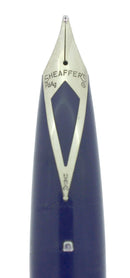 C1959 SHEAFFER PFM II BLUE SNORKEL MEDIUM NIB FOUNTAIN PEN RESTORED OFFERED BY ANTIQUE DIGGER