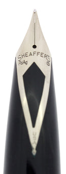 CIRCA 1959 SHEAFFER JET BLACK PFM II SNORKEL BROAD NIB FOUNTAIN PEN RESTORED OFFERED BY ANTIQUE DIGGER