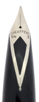 C1959 SHEAFFER JET BLACK PFM II SNORKEL XF/F NIB FOUNTAIN PEN RESTORED OFFERED BY ANTIQUE DIGGER