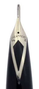 C1959 SHEAFFER JET BLACK PFM II SNORKEL XF/F NIB FOUNTAIN PEN RESTORED OFFERED BY ANTIQUE DIGGER