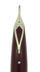 CIRCA 1959 SHEAFFER BURGUNDY PFM II SNORKEL MEDIUM NIB FOUNTAIN PEN RESTORED OFFERED BY ANTIQUE DIGGER