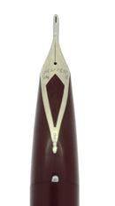 C1959 SHEAFFER BURGUNDY PFM II SNORKEL MEDIUM NIB FOUNTAIN PEN RESTORED OFFERED BY ANTIQUE DIGGER