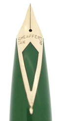 C1959 SHEAFFER GREEN PFM III PEN FOR MEN FOUNTAIN PEN RESTORED OFFERED BY ANTIQUE DIGGER