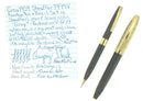 CIRCA 1959 SHEAFFER GRAY PFM V PEN FOR MEN FOUNTAIN PEN & PENCIL SET RESTORED OFFERED BY ANTIQUE DIGGER
