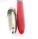 NEW OLD STOCK C1952 SHEAFFER CLIPPER FIESTA RED SNORKEL FOUNTAIN PEN MINT & STICKERED OFFERED BY ANTIQUE DIGGER