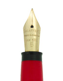 SCARCE C1952 SHEAFFER VERMILLION SNORKEL FOUNTAIN PEN AND PENCIL SET RESTORED OFFERED BY ANTIQUE DIGGER