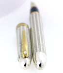 CIRCA 1993 SHEAFFER CREST REISSUE STERLING SILVER UNENGRAVED BARLEYCORN 18K NIB OFFERED BY ANTIQUE DIGGER