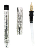 C1922 SHEAFFER HAND ENGRAVED STERLING MODEL 26PC FOUNTAIN PEN RESTORED OFFERED BY ANTIQUE DIGGER