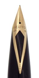 CIRCA 1970 SHEAFFER STERLING SILVER IMPERIAL TOUCHDOWN FOUNTAIN PEN DIAMOND GRID DESIGN RESTORED OFFERED BY ANTIQUE DIGGER