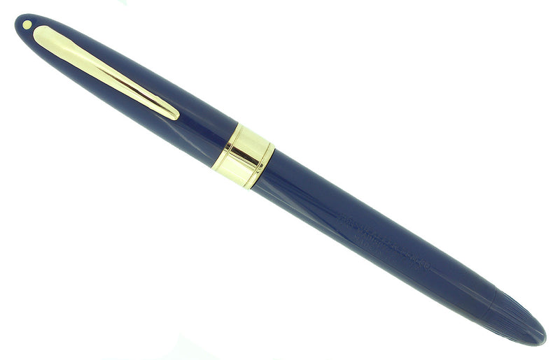 C1951 SHEAFFER TOUCHDOWN GREGG SHORTHAND NIB FOUNTAIN PEN PERSIAN BLUE NEW OLD STOCK MINT OFFERED BY ANTIQUE DIGGER