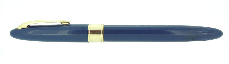 C1951 SHEAFFER TOUCHDOWN GREGG SHORTHAND NIB FOUNTAIN PEN PERSIAN BLUE NEW OLD STOCK MINT OFFERED BY ANTIQUE DIGGER