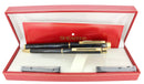 C1996 SHEAFFER TARGA LAQUE COBALT BLUE RONCE FINE NIB FOUNTAIN PEN & BALLPOINT SET MINT OFFERED BY ANTIQUE DIGGER