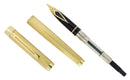 C1981 SHEAFFER TARGA 18K SOLID GOLD MASTERPIECE VANNERIE PATTERN 18K NIB FOUNTAIN PEN