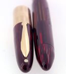 CIRCA 1942 SHEAFFER TRIUMPH CARMINE LIFETIME FOUNTAIN PEN PLUNGER FILL RESTORED OFFERED BY ANTIQUE DIGGER