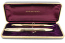 RARE C1945 SHEAFFER MASTERPIECE SET SOLID 14K FOUNTAIN PEN & PENCIL NEAR MINT OFFERED BY ANTIQUE DIGGER